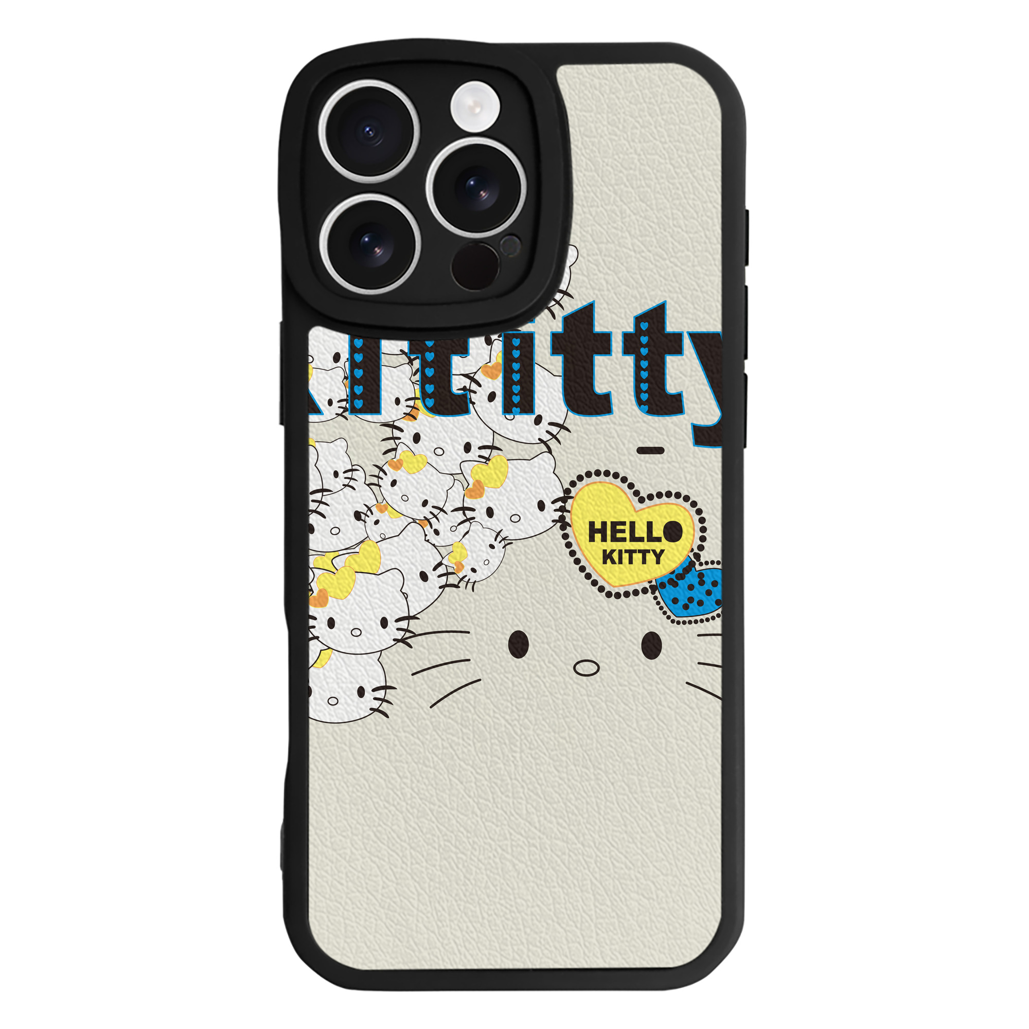 （画像用） Hello Kitty ハローキティ 【iPhone 16シリーズ対応】シリコンスマホケース（レザー調） 材質：シリコン